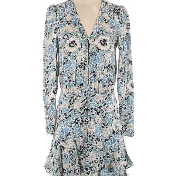 Veronica Beard Riggins Ashlynn Blue Floral mini dress - Picture 2 of 10